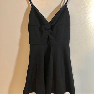Black romper with front detail